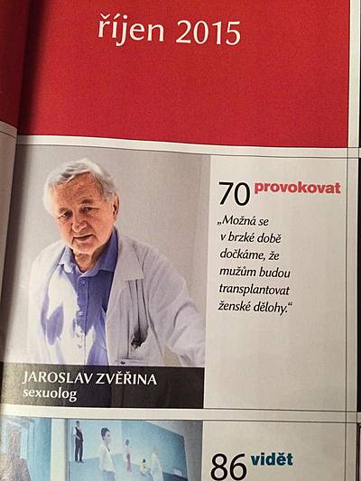 Člověk je neustále v říji (2/9), rozhovor s Jaroslavem Zvěřinou pro INTERVIEW 10/2015 | Jaroslav Zvěřina